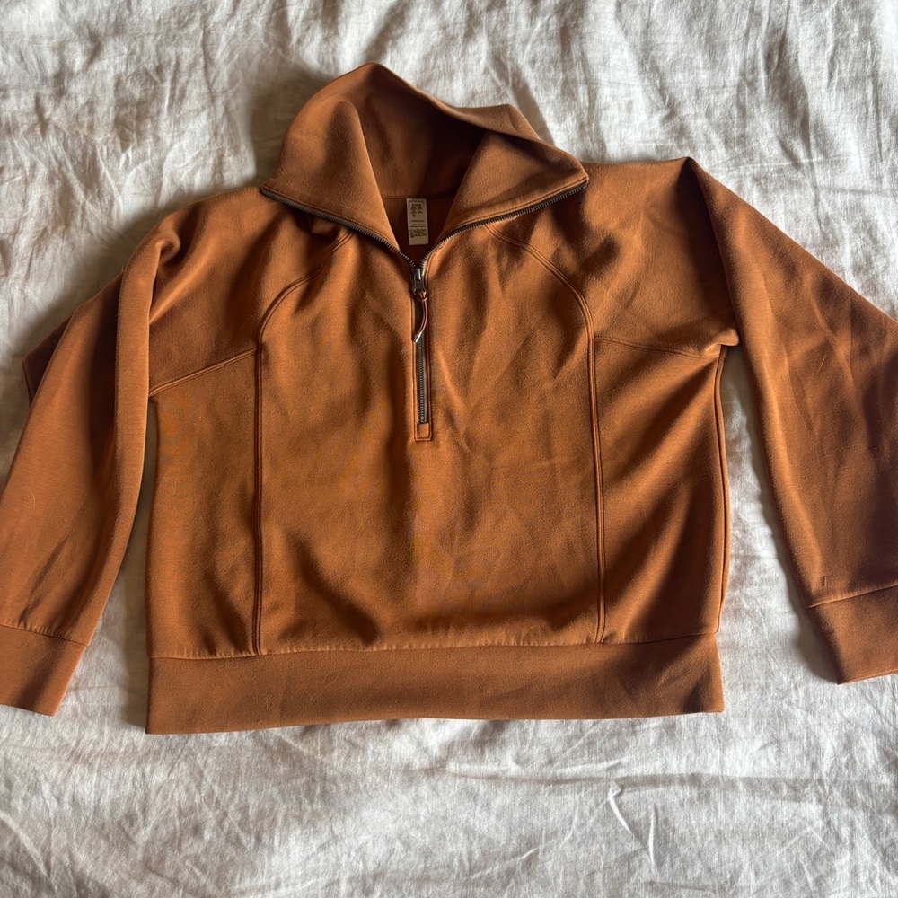 Spanx Airessentials half zip in butterscotch size… - image 3